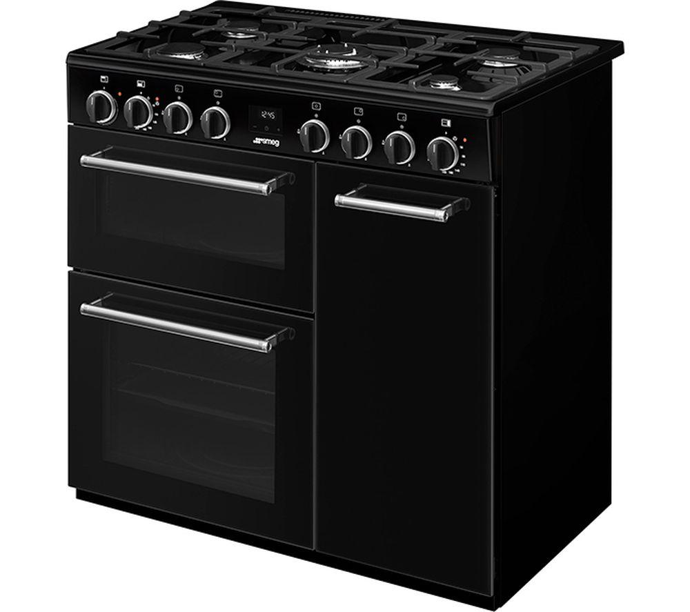 SMEG BG93GMBL Concert 90 cm Dual Fuel Range Cooker - Black image number 4 of 12