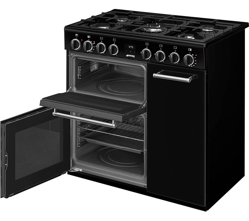 SMEG BG93GMBL Concert 90 cm Dual Fuel Range Cooker - Black image number 5 of 12
