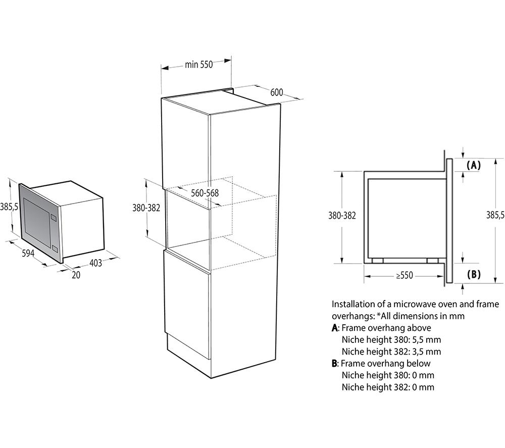 HISENSE Hi6 BlackLine BIM325GI63DBGUK Built-in Microwave with Grill - Black image number 12 of 14