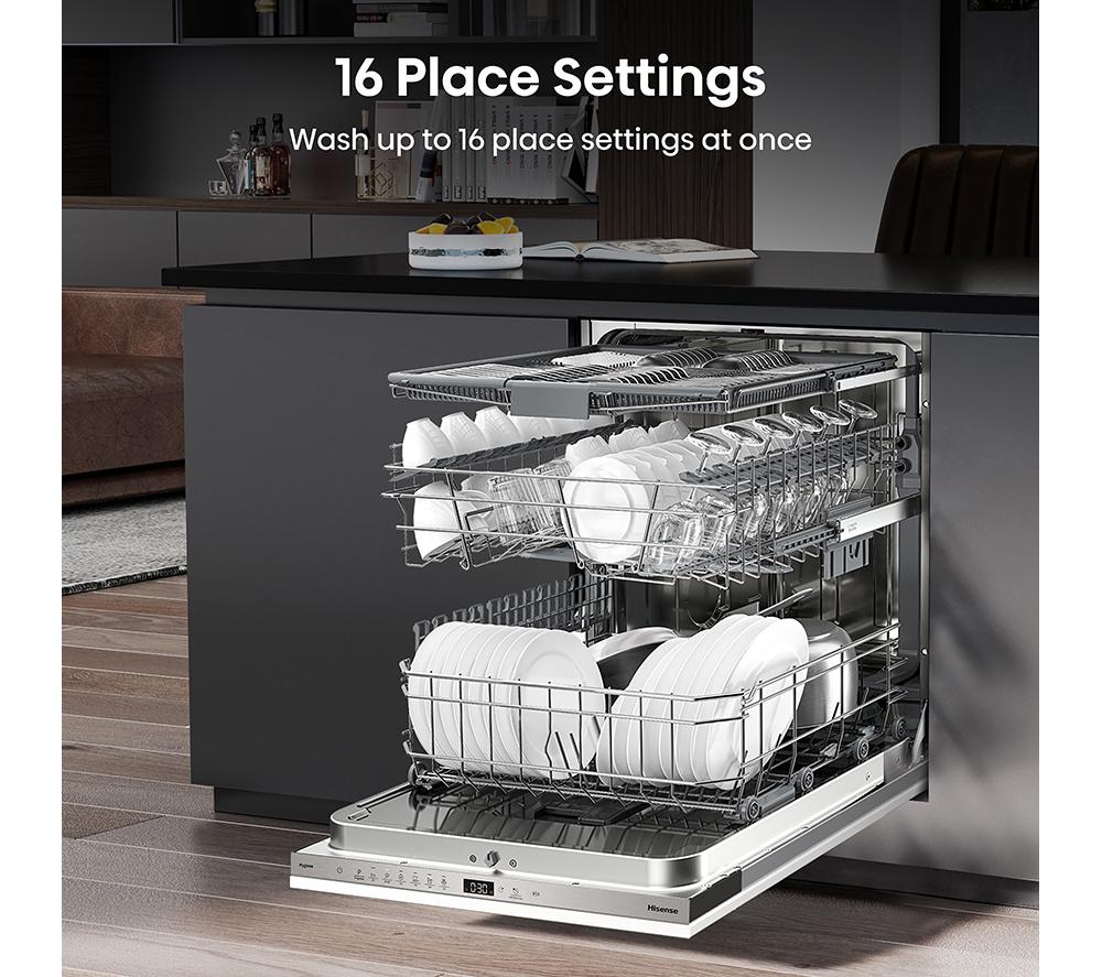 HISENSE HV643D90UK Full-size Fully Integrated Dishwasher image number 2 of 14