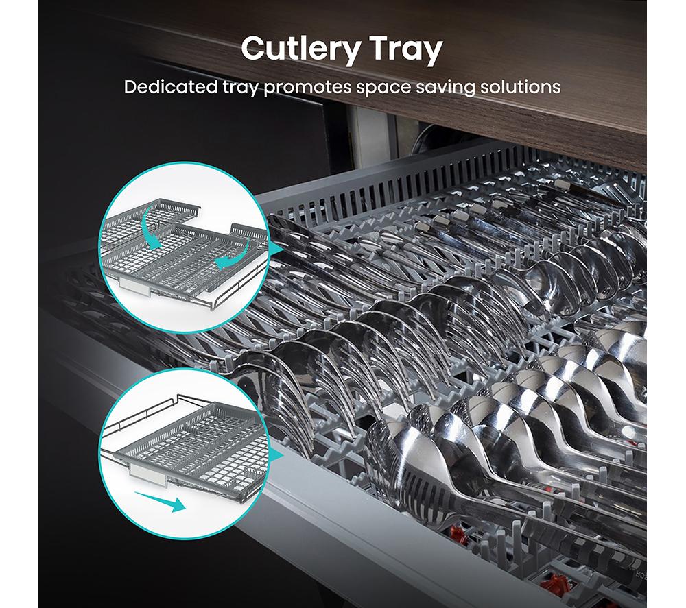 HISENSE HV643D90UK Full-size Fully Integrated Dishwasher image number 5 of 14