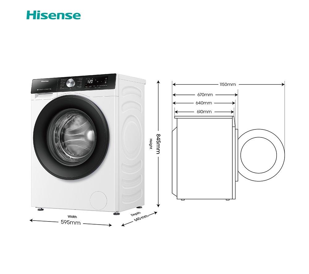 HISENSE 3S Series WF3S1243BW3 WiFi-enabled 12 kg 1400 Spin Washing Machine - White image number 13 of 14
