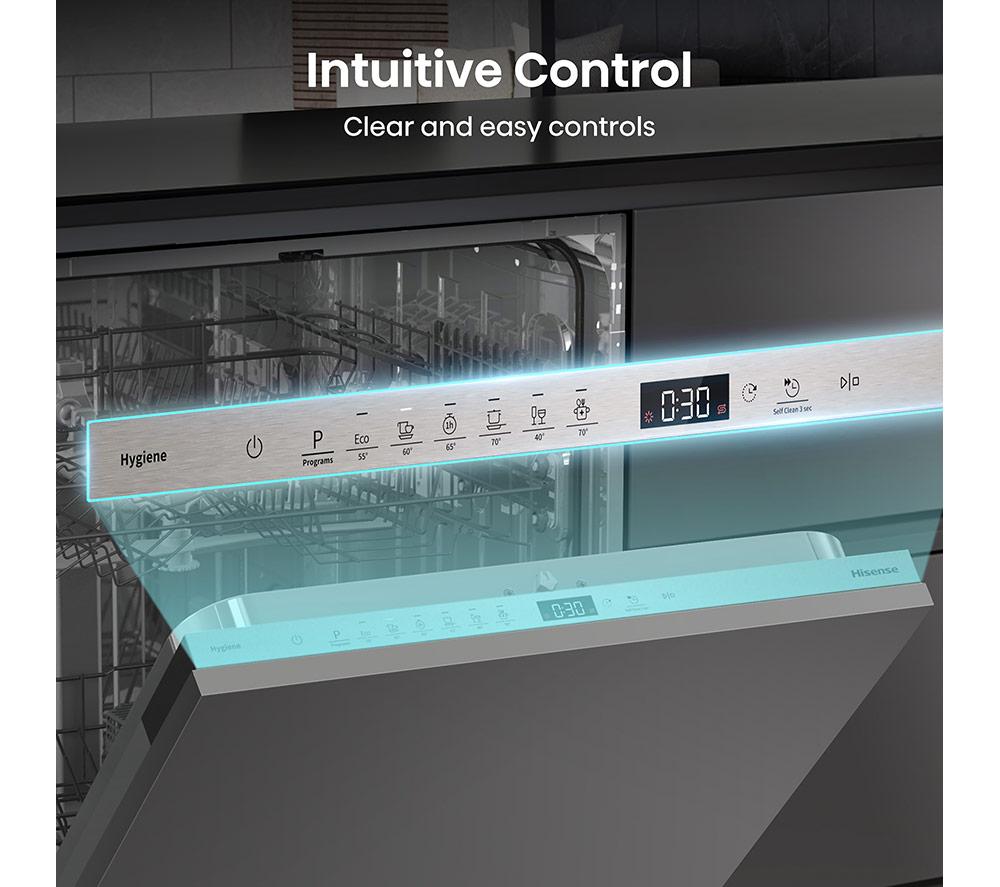 HISENSE HV642E90UK Full-size Fully Integrated Dishwasher - White image number 9 of 13