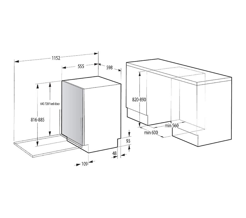 HISENSE HV642E90UK Full-size Fully Integrated Dishwasher - White image number 12 of 13
