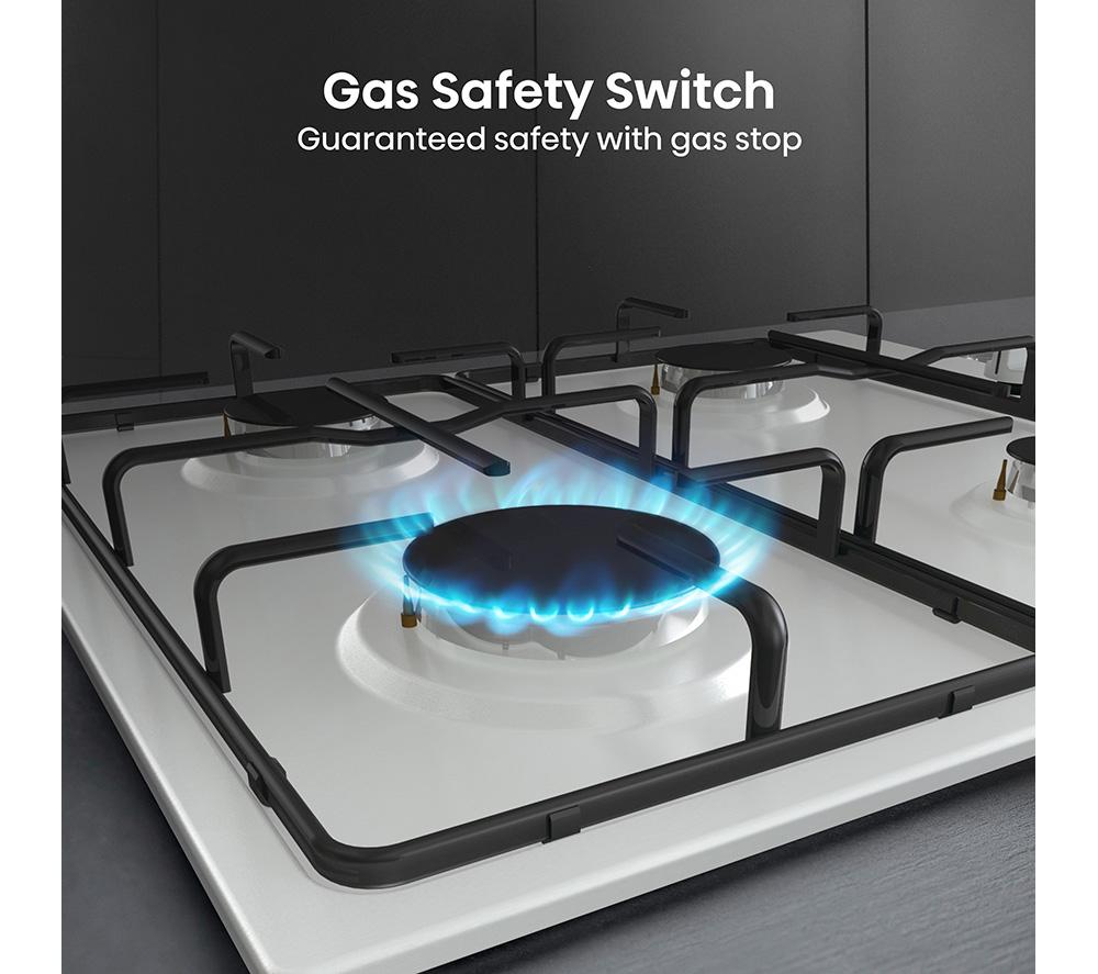 HISENSE GM642XHS 60cm Gas Hob - Stainless Steel image number 7 of 12