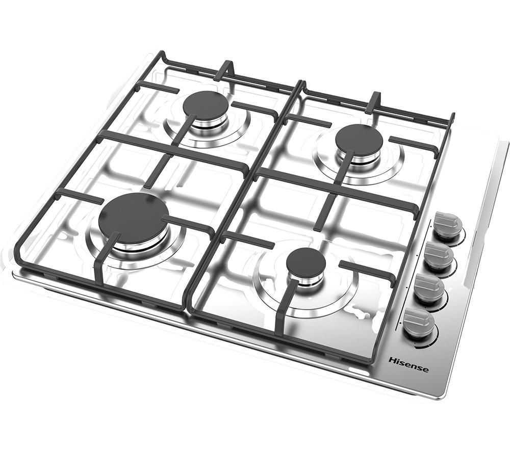 HISENSE GM642XHS 60cm Gas Hob - Stainless Steel image number 10 of 12