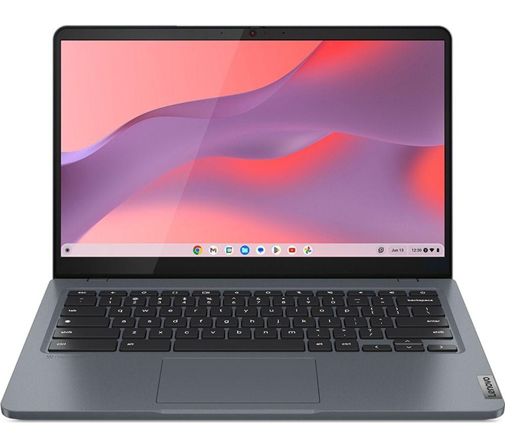 LENOVO IdeaPad Slim 3 14" Chromebook & Sleeve - Intel Core i3, 128 GB eMMC, Storm Grey