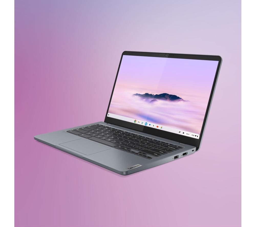 LENOVO IdeaPad Slim 3 14" Chromebook & Sleeve - Intel&reg; Core&trade; i3, 128 GB eMMC, Storm Grey image number 8 of 12
