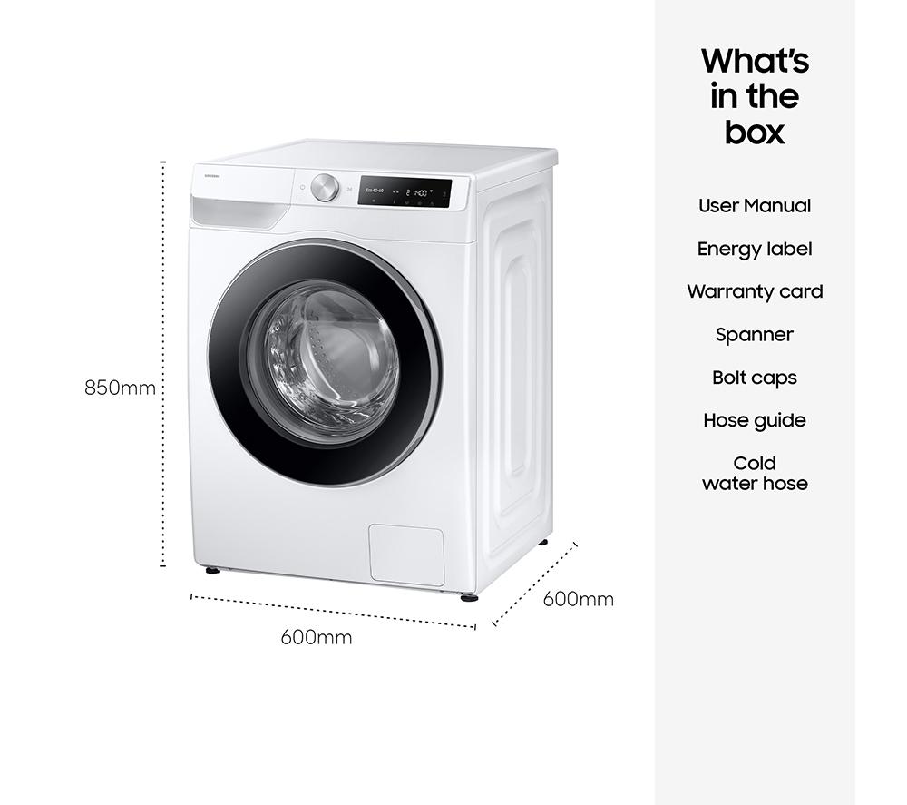 SAMSUNG Series 6 SpaceMax WW11DG6B25LEU1 WiFi-enabled 11 kg 1400 Spin Washing Machine - White image number 11 of 14