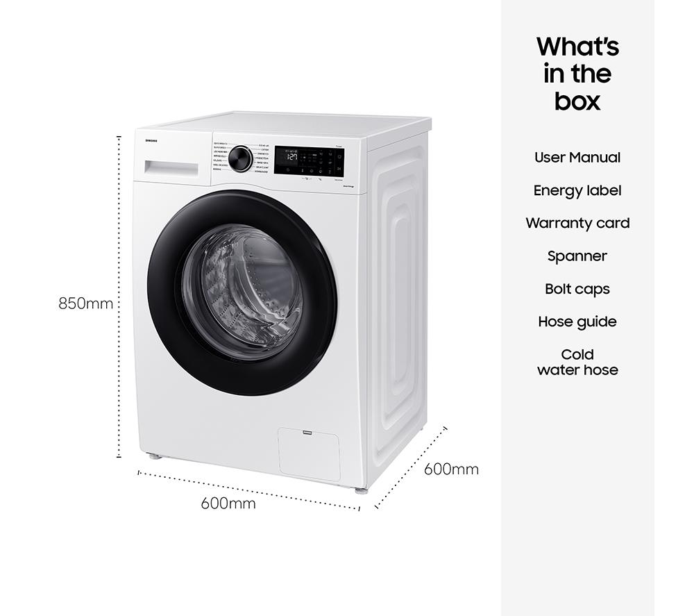 SAMSUNG Series 5 SpaceMax WW11DG5B25AEEU WiFi-enabled 11 kg 1400 Spin Washing Machine - White image number 10 of 12