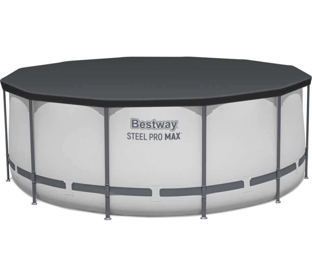 BESTWAY 12ft x 48" Steel Pro Max BW56420GB-21 Round Swimming Pool - Grey image number 3 of 10