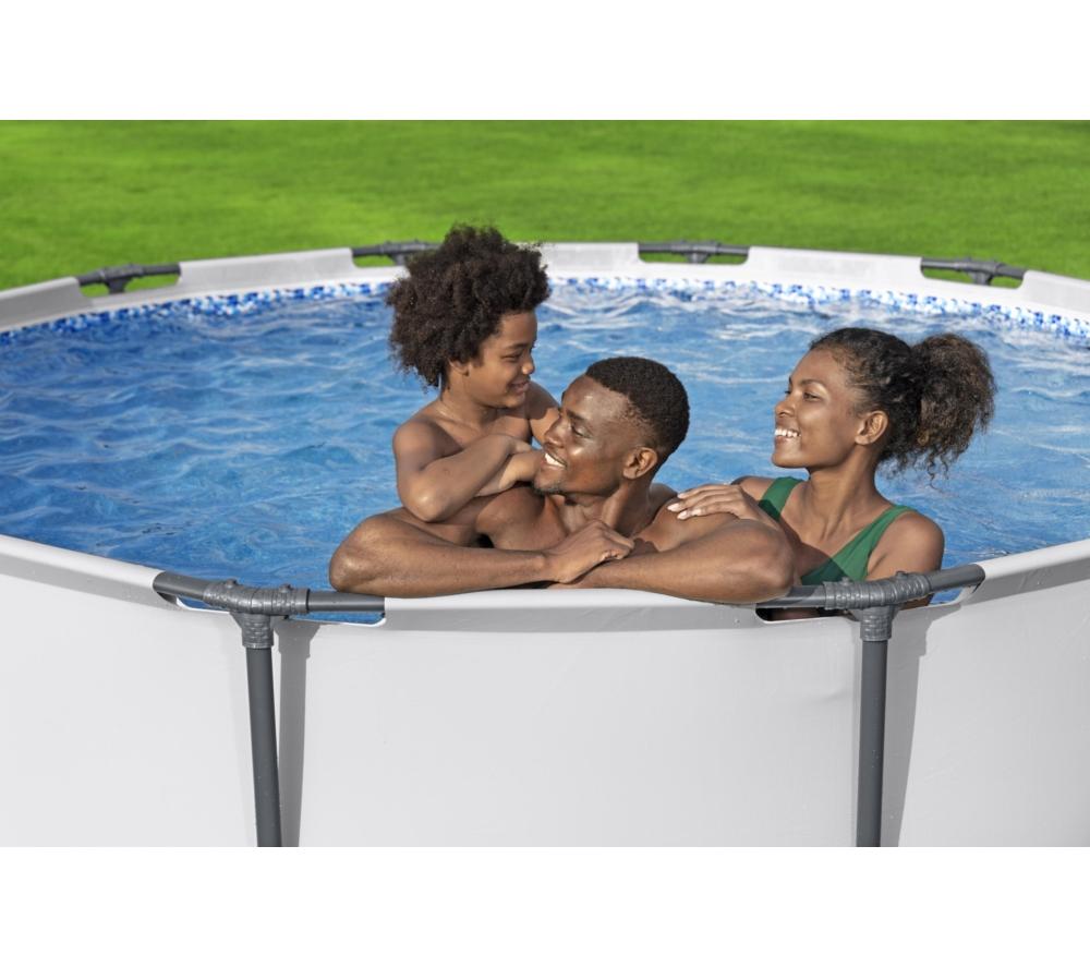 BESTWAY 12ft x 39.5" Steel Pro Max BW56418GB-21 Round Swimming Pool - Grey image number 3 of 14