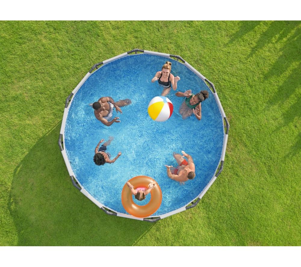 BESTWAY 12ft x 39.5" Steel Pro Max BW56418GB-21 Round Swimming Pool - Grey image number 8 of 14