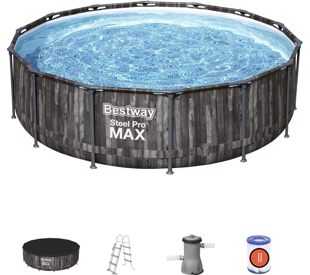 BESTWAY Steel Pro Max BW5614ZGB Round Swimming Pool - Grey
