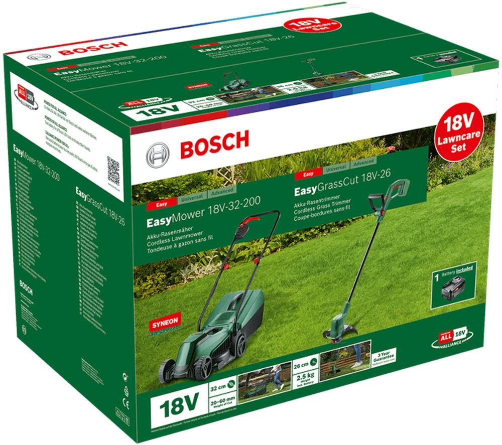 BOSCH Easy Mower 18V-32-200 Cordless Rotary Lawn Mower & EasyGrassCut 18V-26 Cordless Grass Trimmer with 1 Battery image number 8 of 8