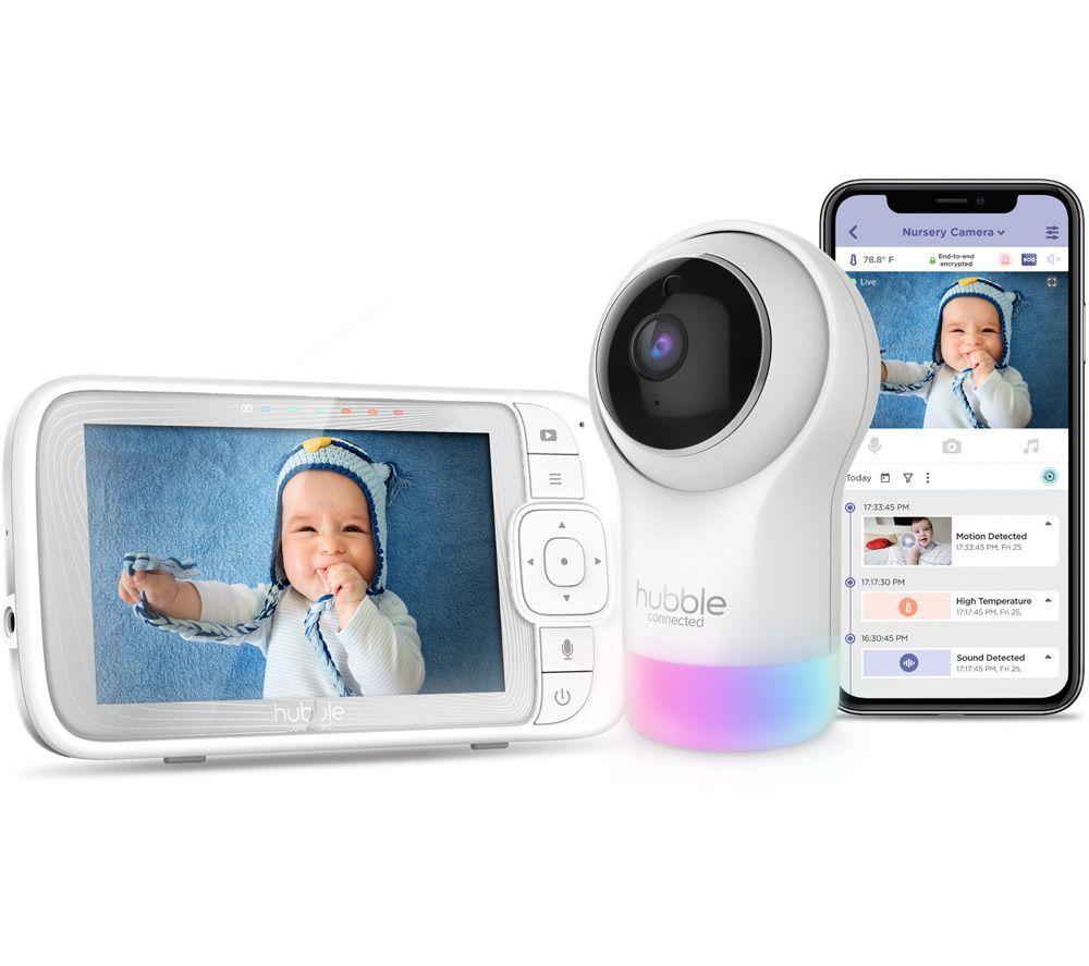 HUBBLE Nursery Pal Glow+ 5" Smart Baby Monitor - White image number 6 of 7