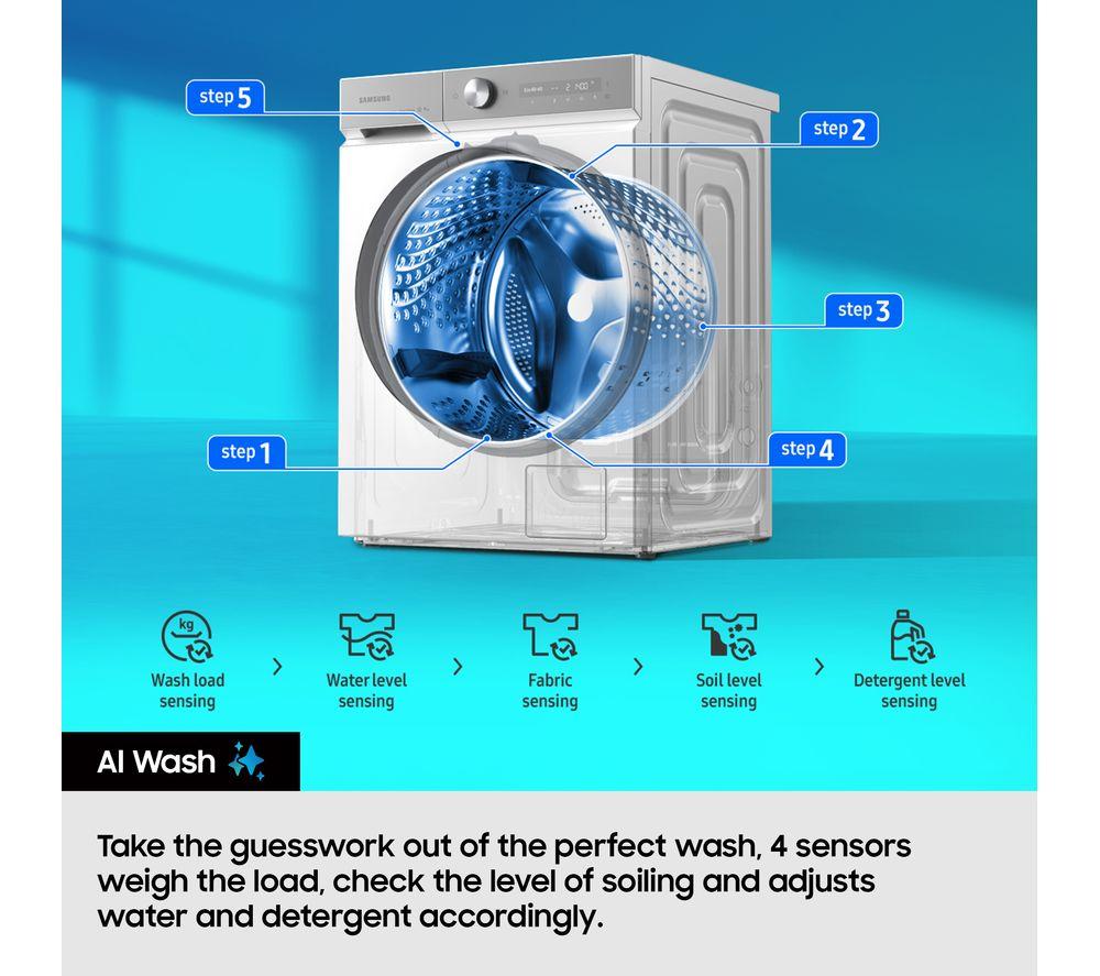 SAMSUNG Series 6 AI Energy WW90DG6U85LBU1 WiFi-enabled 9 kg 1400 Spin Washing Machine - Black image number 6 of 12