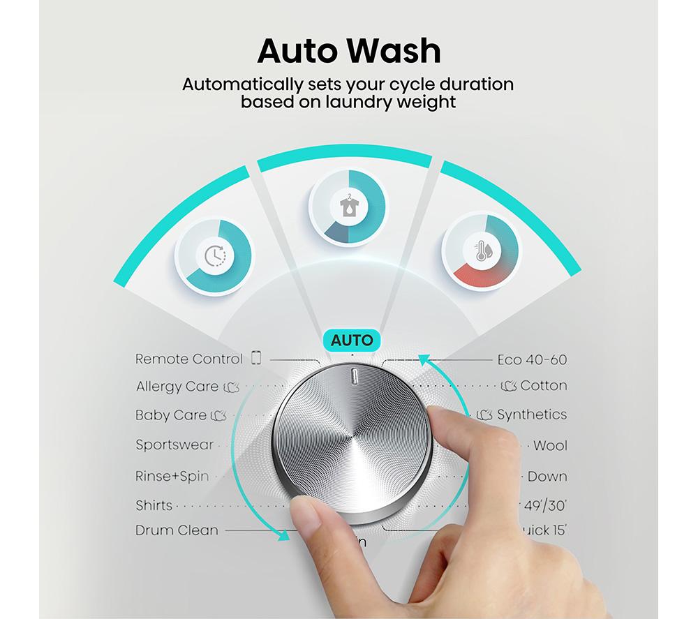 HISENSE 3S Series WF3S9043BW3 WiFi-enabled 9 kg 1400 Spin Washing Machine - White image number 7 of 14