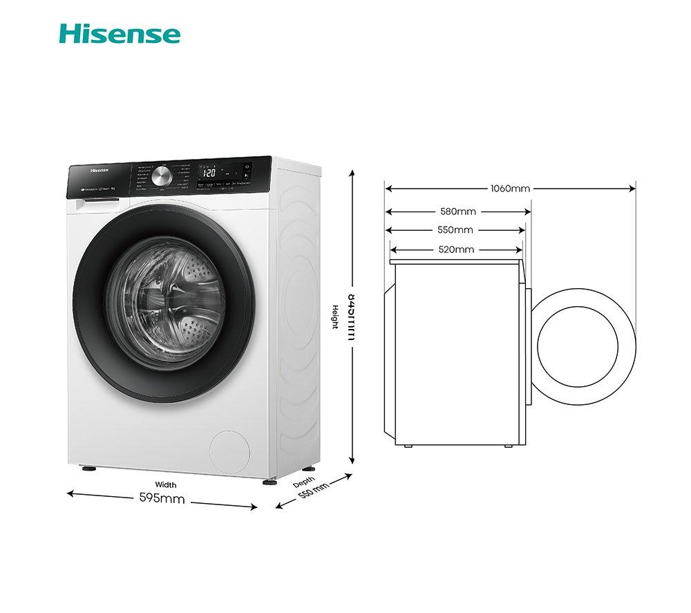 HISENSE 3S Series WF3S9043BW3 WiFi-enabled 9 kg 1400 Spin Washing Machine - White image number 13 of 14