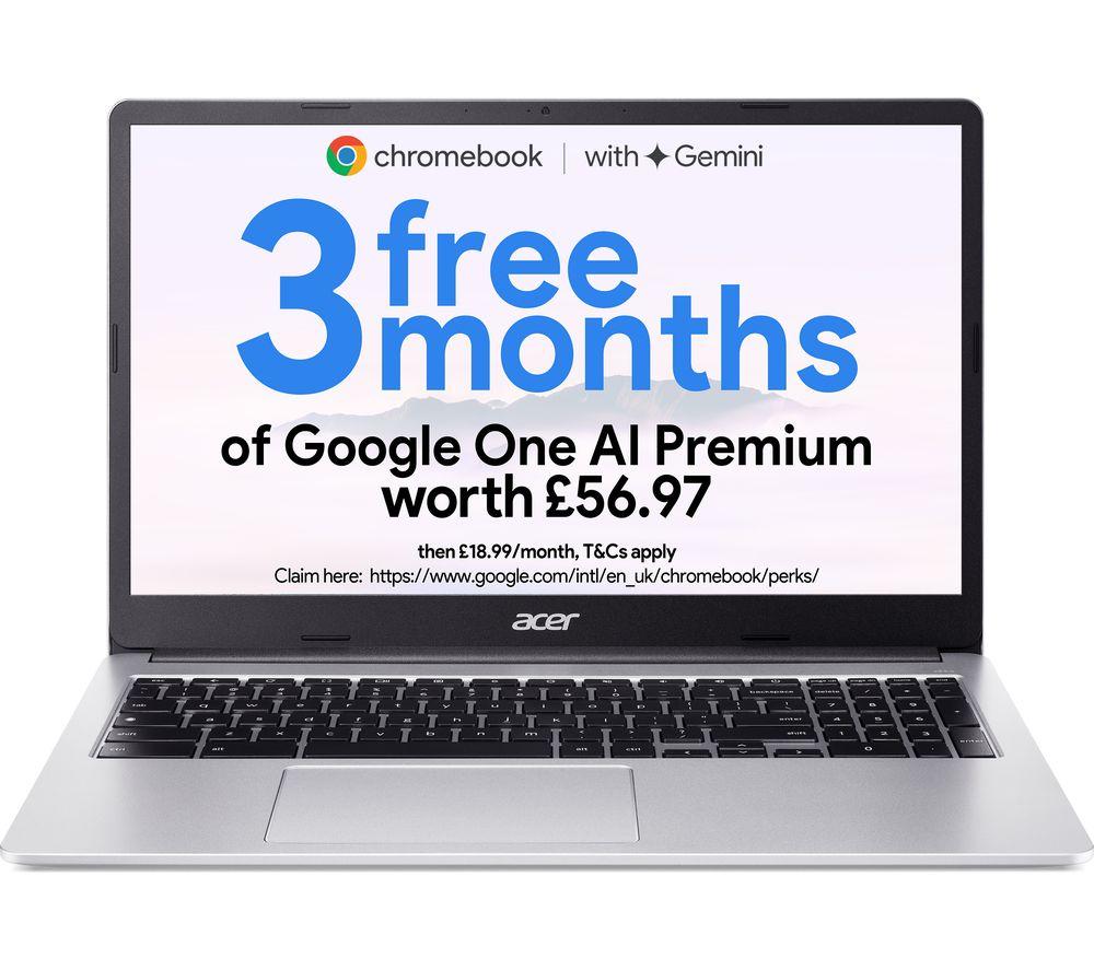 Acer 315 15.6" Chromebook - Intel®Celeron, 64 Gb Emmc, Silver, Silver/Grey