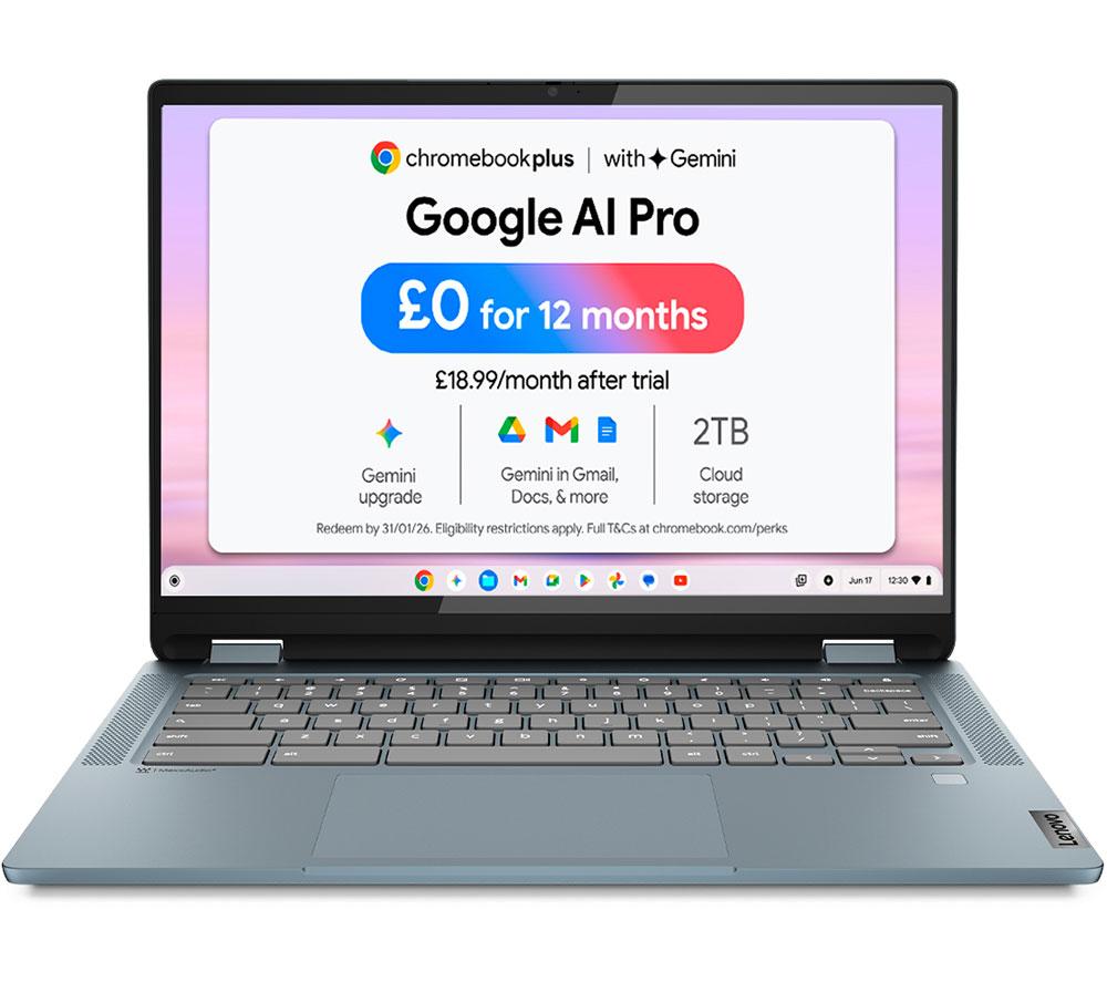 LENOVO IdeaPad Flex 5 14" 2 in 1 Chromebook Plus - Intel Core i5, 512 GB SSD, Blue