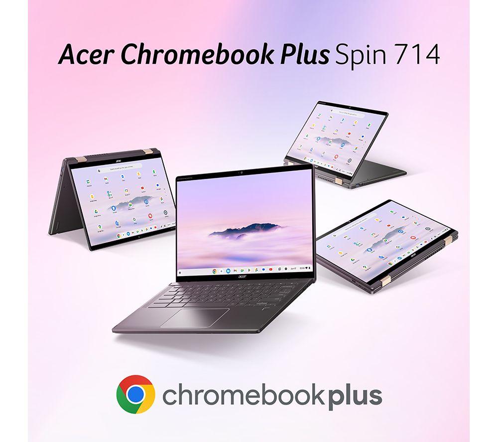 ACER Spin 714 14" 2 in 1 Chromebook Plus - Intel&reg; Core&trade; Ultra 5, 512 GB SSD, Grey image number 2 of 7