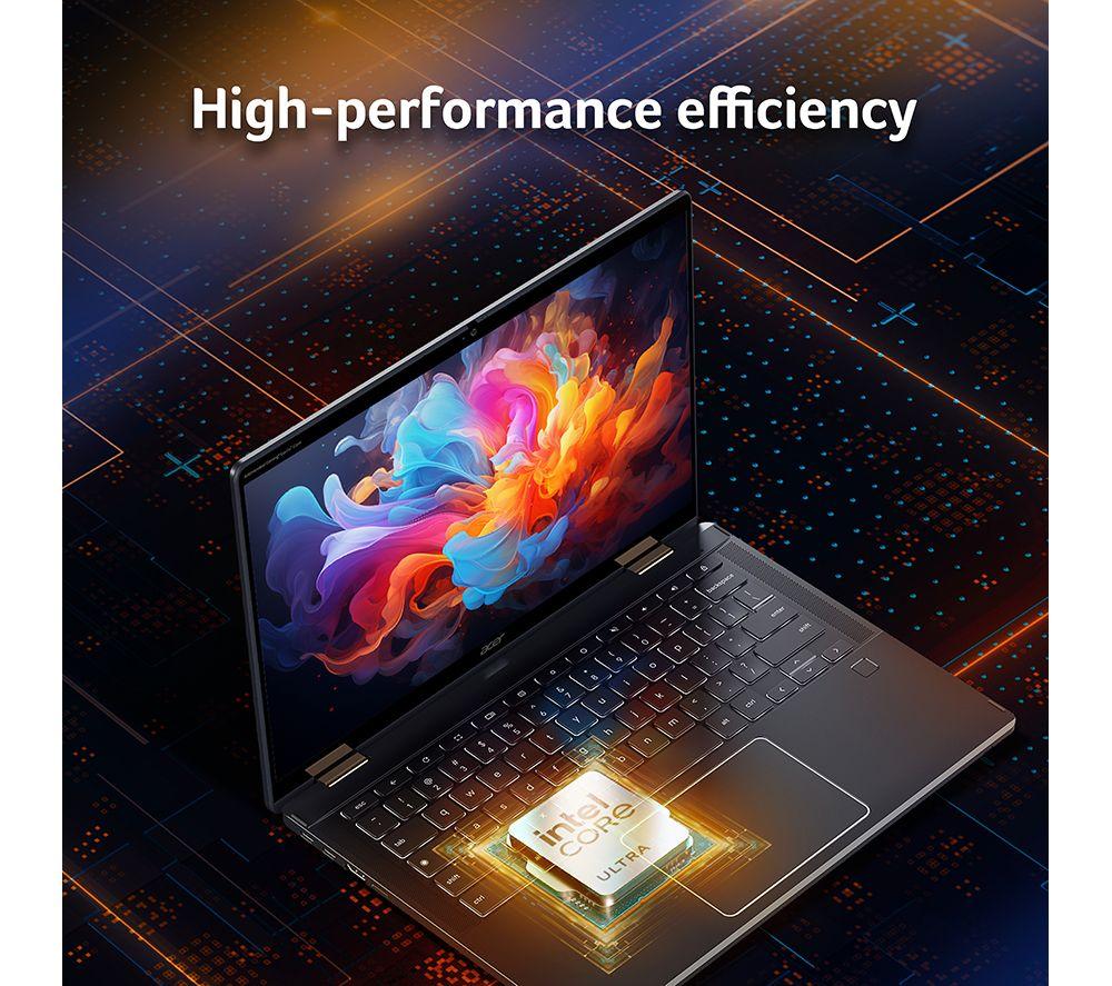 ACER Spin 714 14" 2 in 1 Chromebook Plus - Intel&reg; Core&trade; Ultra 5, 512 GB SSD, Grey image number 3 of 7