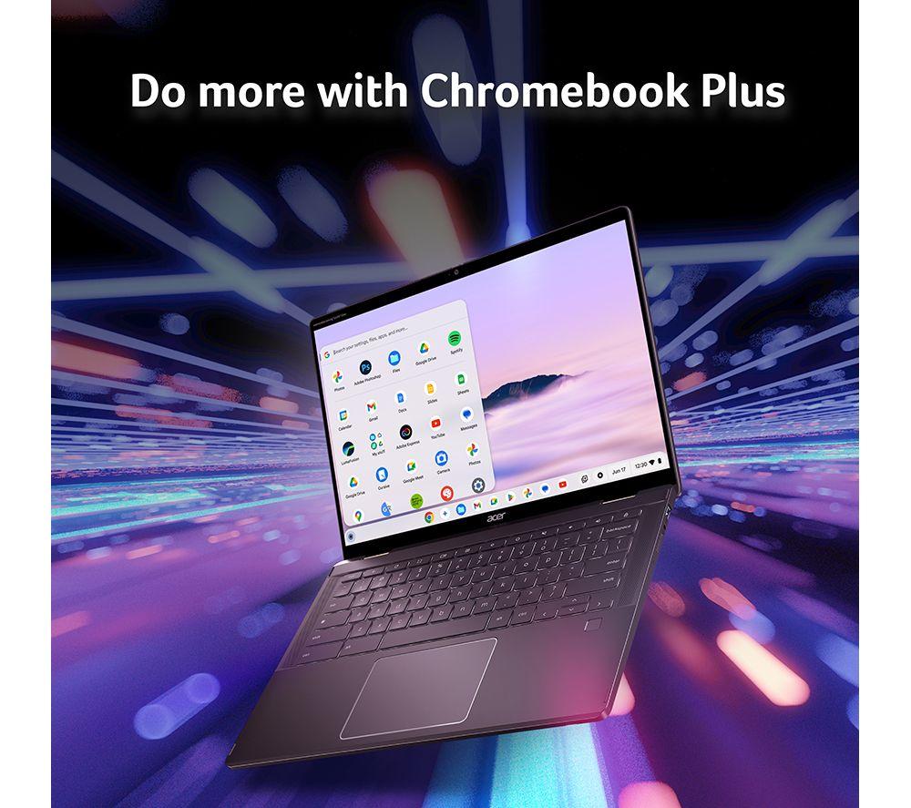 ACER Spin 714 14" 2 in 1 Chromebook Plus - Intel&reg; Core&trade; Ultra 5, 512 GB SSD, Grey image number 4 of 7