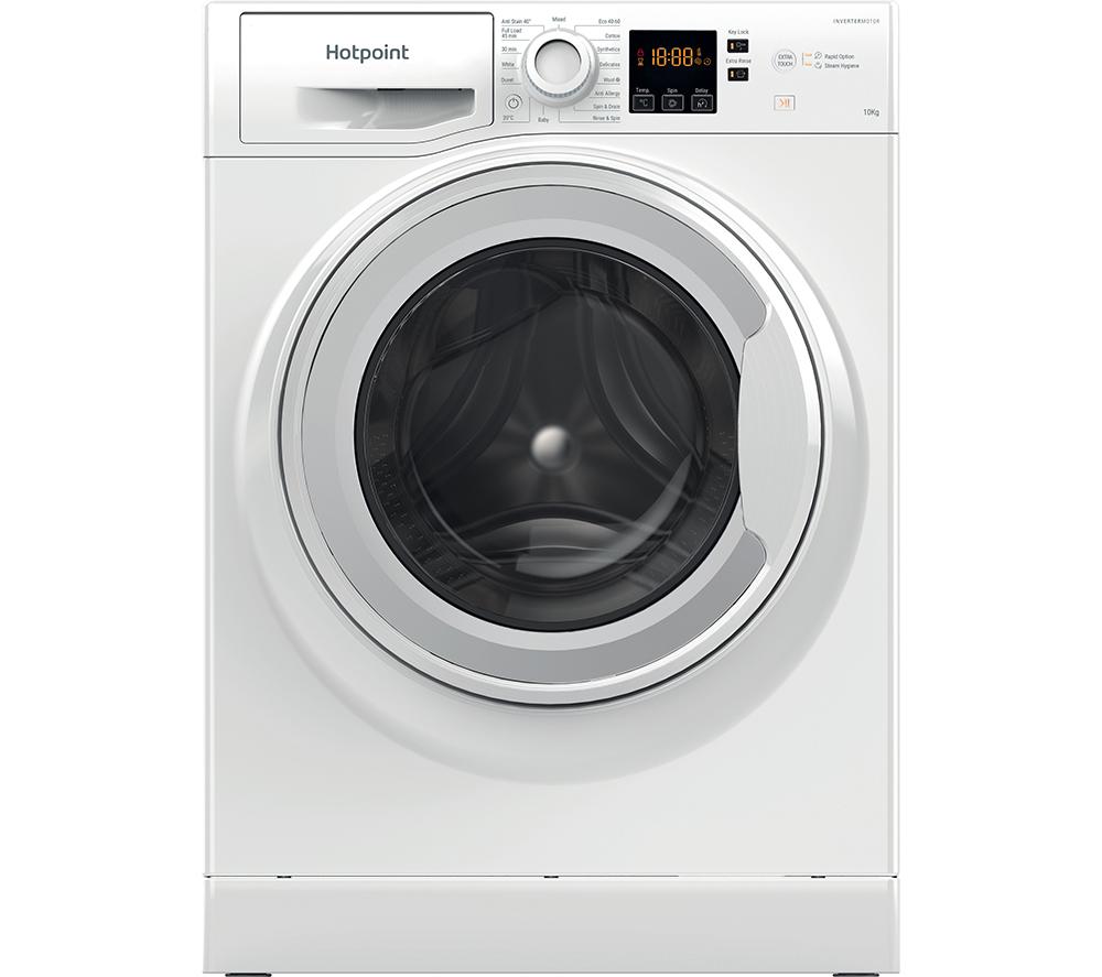 HOTPOINT Anti-Stain NSWM 1046 W UK 10 kg 1400 Spin Washing Machine – White, White