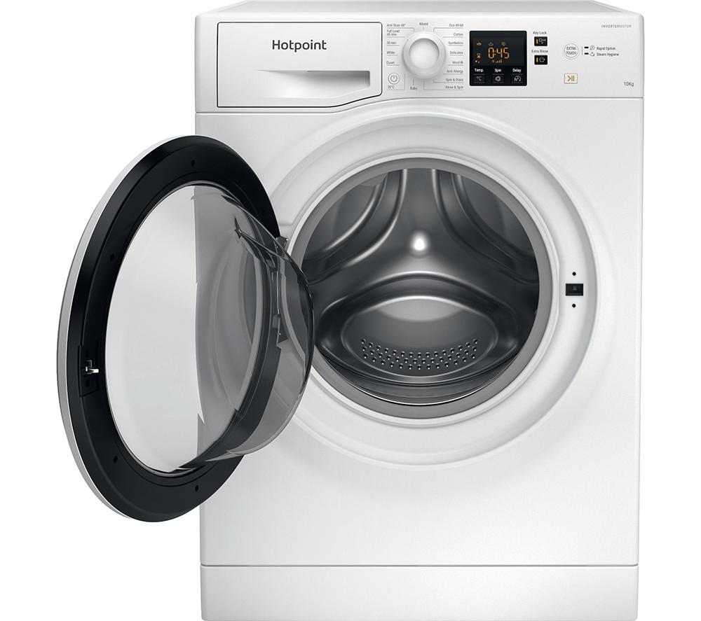HOTPOINT Anti-Stain NSWM 1046 W UK 10 kg 1400 Spin Washing Machine - White image number 2 of 10