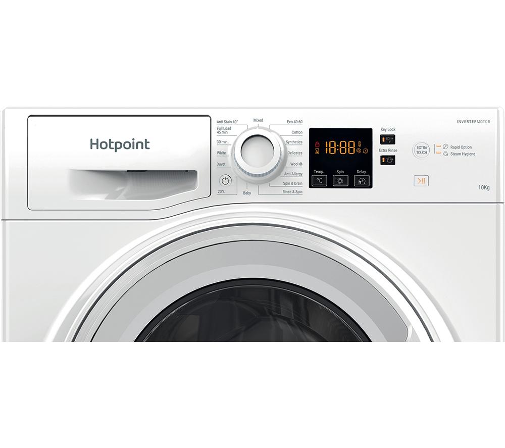 HOTPOINT Anti-Stain NSWM 1046 W UK 10 kg 1400 Spin Washing Machine - White image number 3 of 10