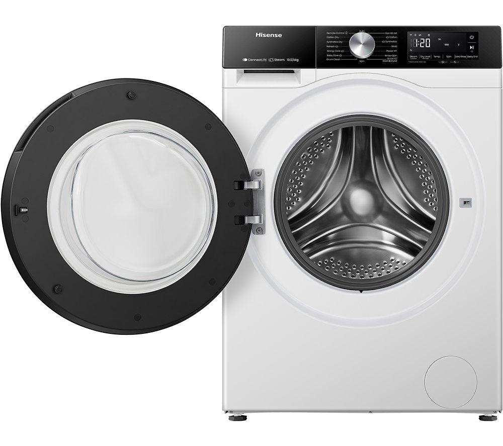 HISENSE 3S Series WD3S1043BW3 WiFi-enabled 10 kg Washer Dryer - White image number 12 of 14