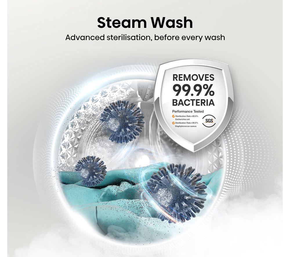 HISENSE 3S Series WD3S9043BW3 WiFi-enabled 9 kg Washer Dryer - White image number 4 of 14