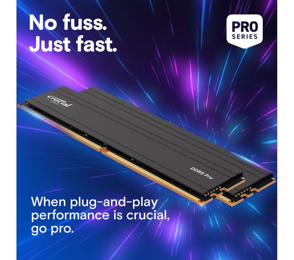 CRUCIAL Pro 32 GB 6000 MHz DDR5 Memory Kit - 16 GB x 2 image number 6 of 6