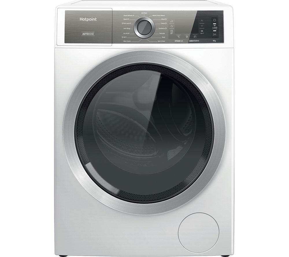 HOTPOINT Gentlepower H8 99AD GPOWER UK 9 kg 1400 Spin Washing Machine – White, White