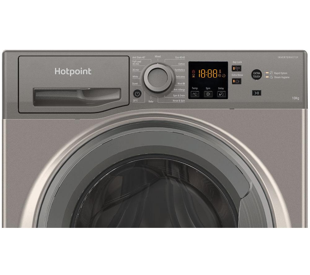 HOTPOINT Anti-Stain NSWM 1046 GG UK 10 kg 1400 Spin Washing Machine - Graphite image number 6 of 11