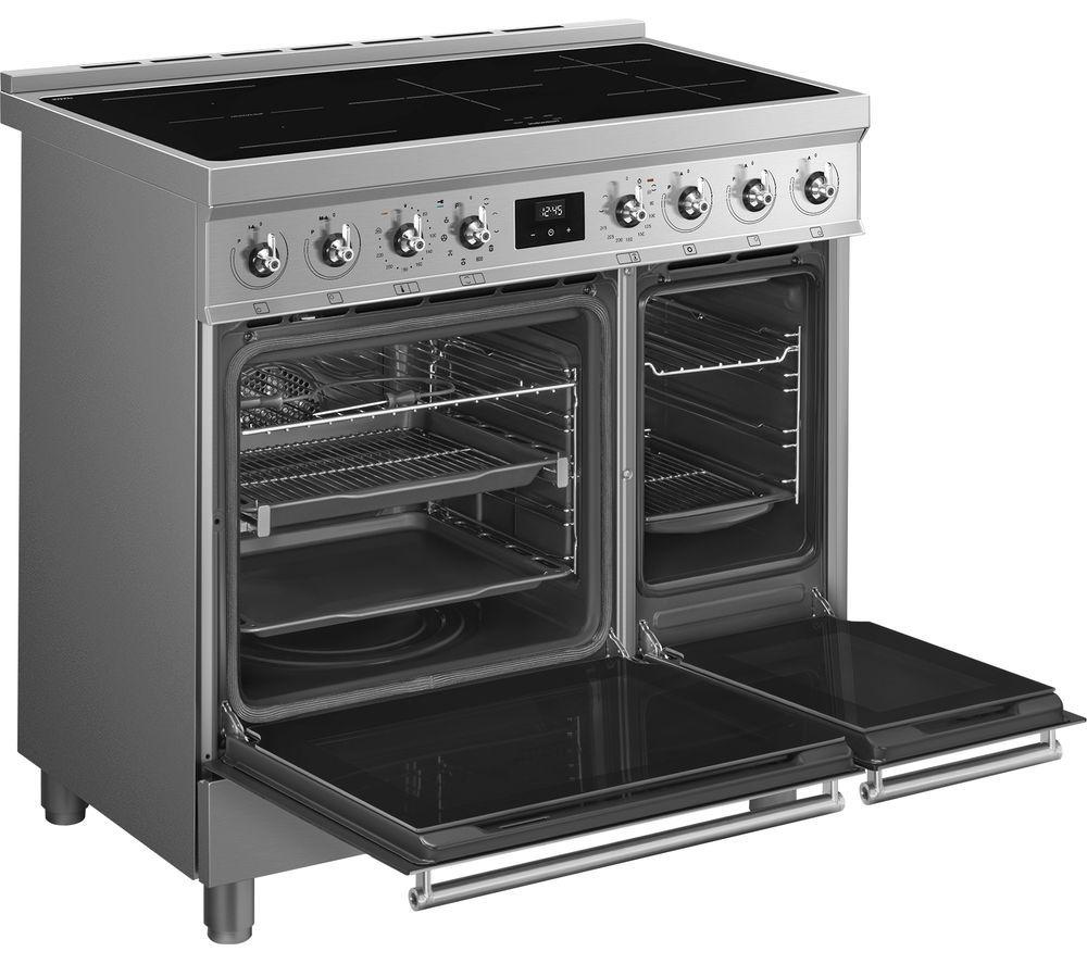 SMEG C92IPX2 90 cm Electric Induction Pyrolytic Range Cooker - Stainless Steel image number 3 of 8