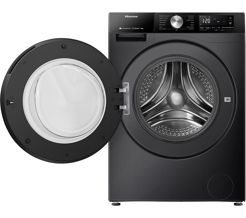 HISENSE 3S Series WF3S9043BB3 WiFi-enabled 9 kg 1400 Spin Washing Machine - Premium Black image number 12 of 14