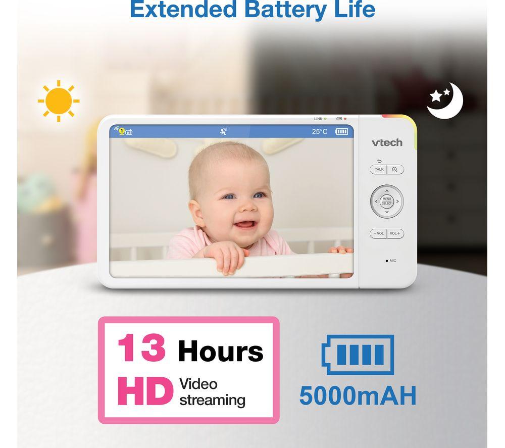 VTECH VM7367HD 7" LCD Screen Video Baby Monitor - White image number 6 of 11