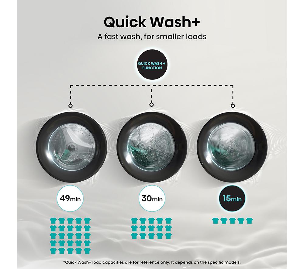 HISENSE 3S Series WF3S8043BB3 WiFi-enabled 8 kg 1400 Spin Washing Machine - Black image number 5 of 14