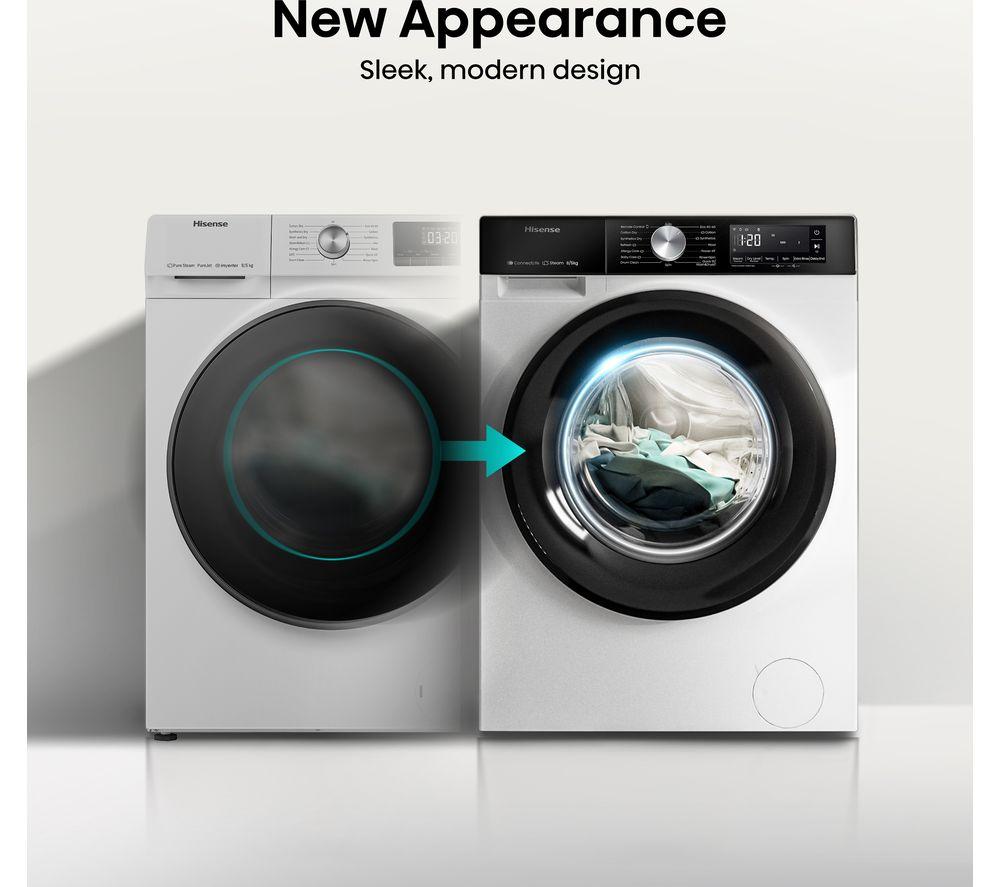 HISENSE 3S Series WD3S8043BW3 WiFi-enabled 8 kg Washer Dryer - White image number 3 of 14