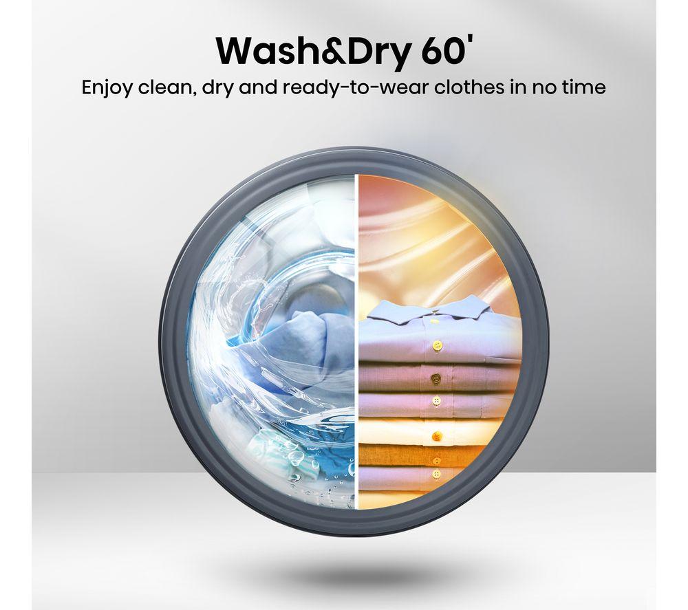 HISENSE 3S Series WD3S8043BW3 WiFi-enabled 8 kg Washer Dryer - White image number 11 of 14
