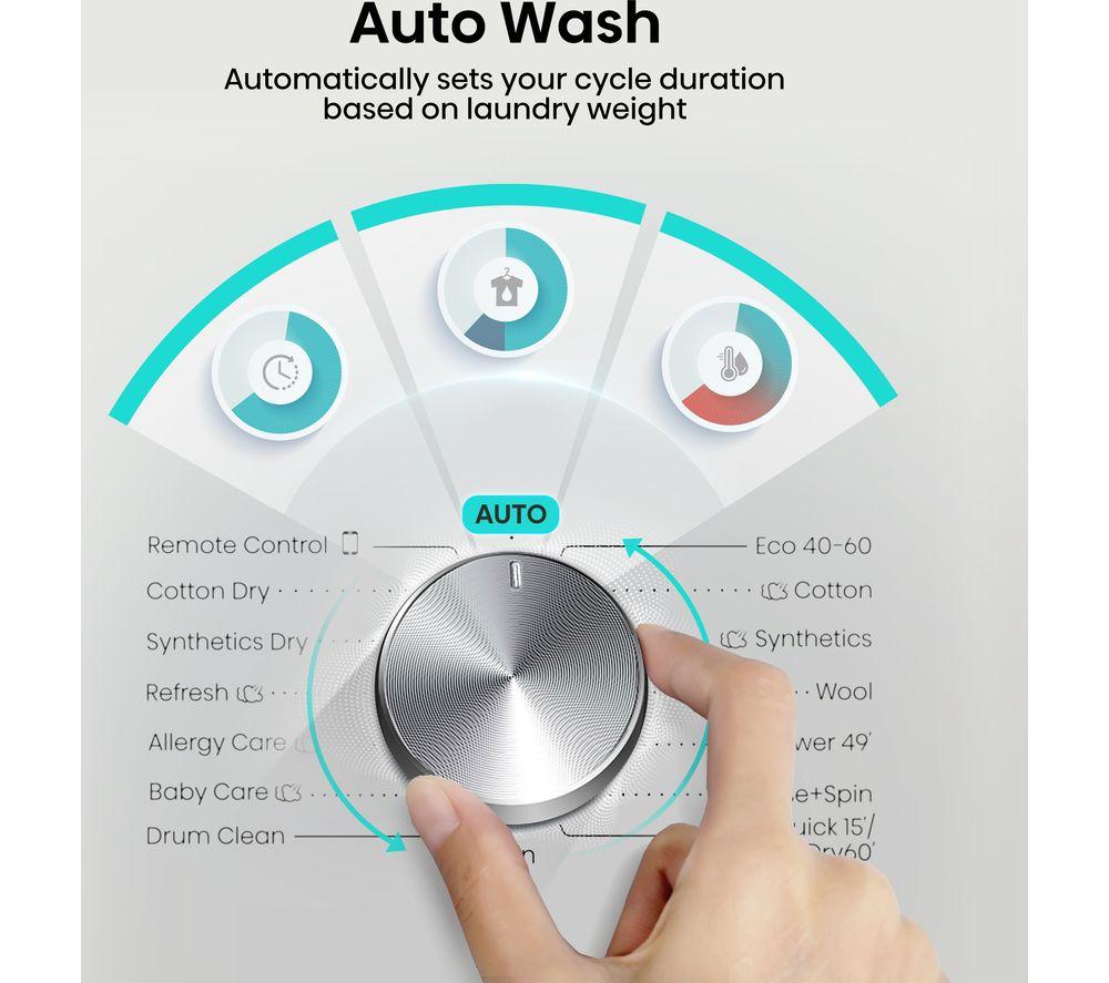 HISENSE 3S Series WD3S8043BW3 WiFi-enabled 8 kg Washer Dryer - White image number 13 of 14