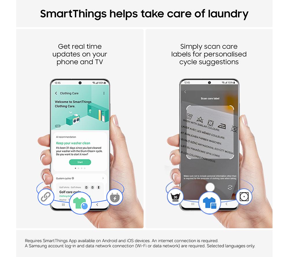 SAMSUNG Series 6 AI Energy WW90DG6U25LEU1 WiFi-enabled 9 kg 1400 Spin Washing Machine - White image number 10 of 14