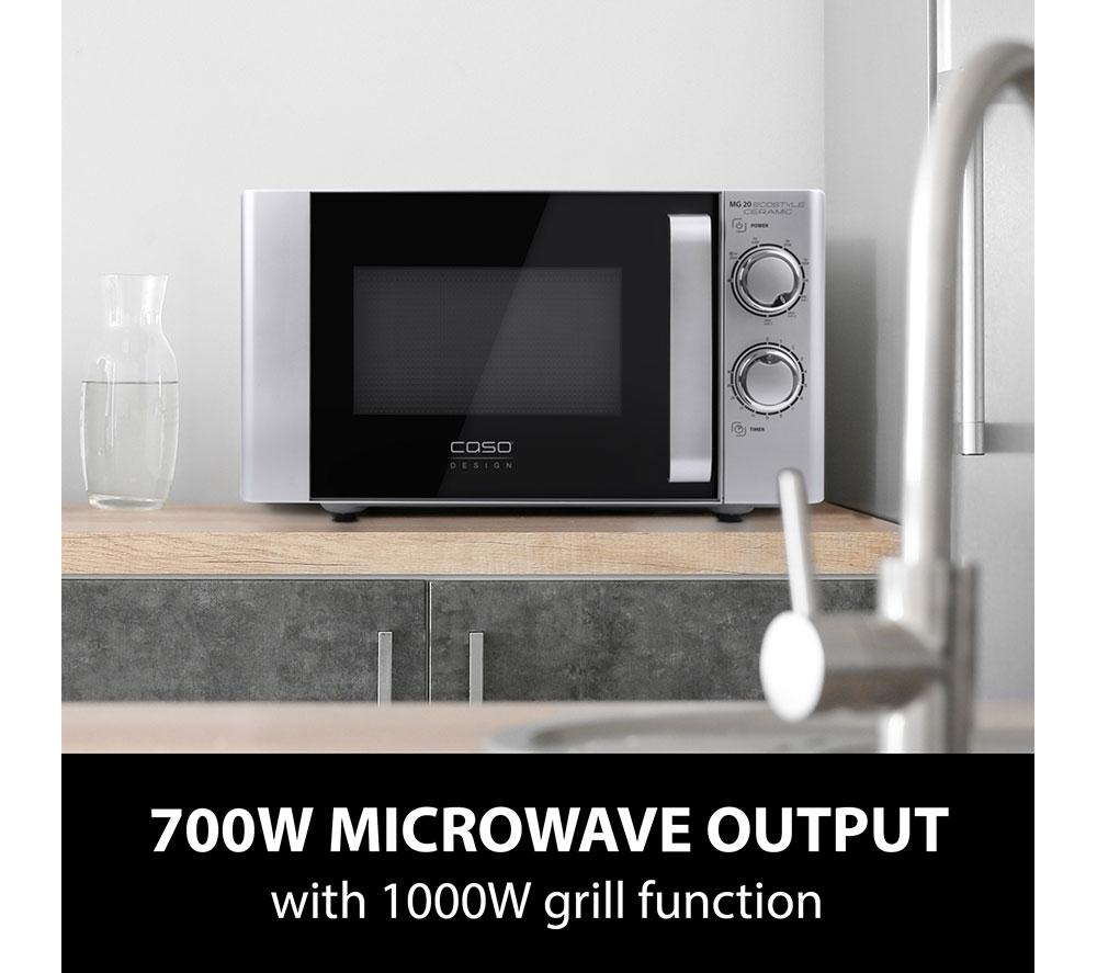 CASO MG 20 Ecostyle Ceramic Microwave with Grill - Silver image number 4 of 8