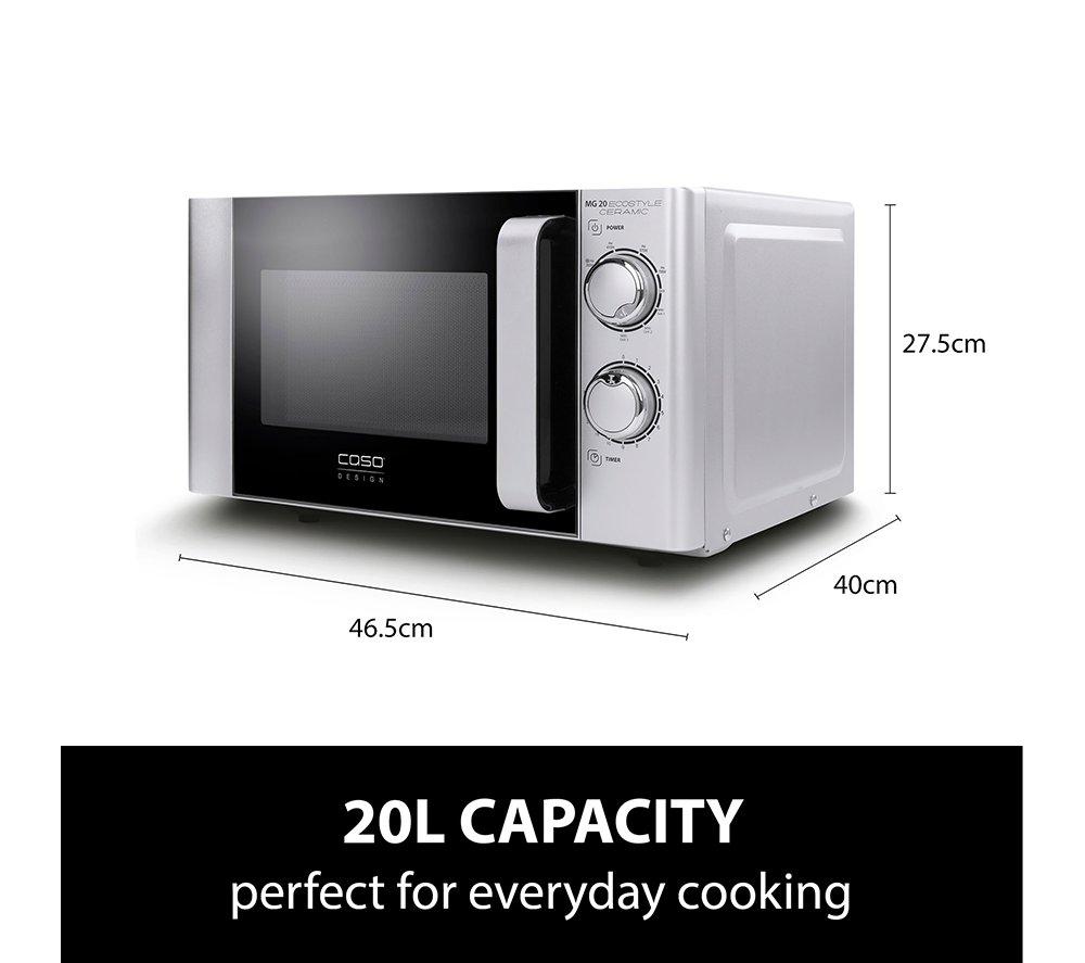 Buy CASO MG 20 Ecostyle Ceramic Microwave with Grill - Silver | Currys