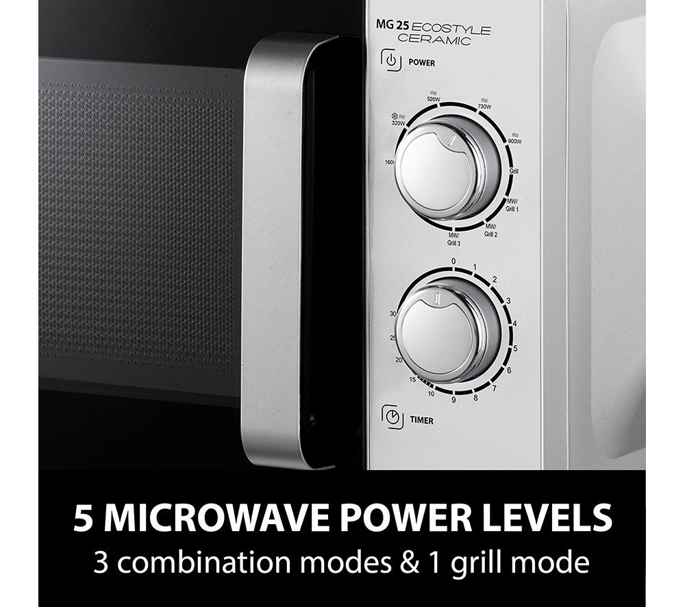 CASO MG 25 Ecostyle Ceramic Microwave with Grill - Silver image number 5 of 8