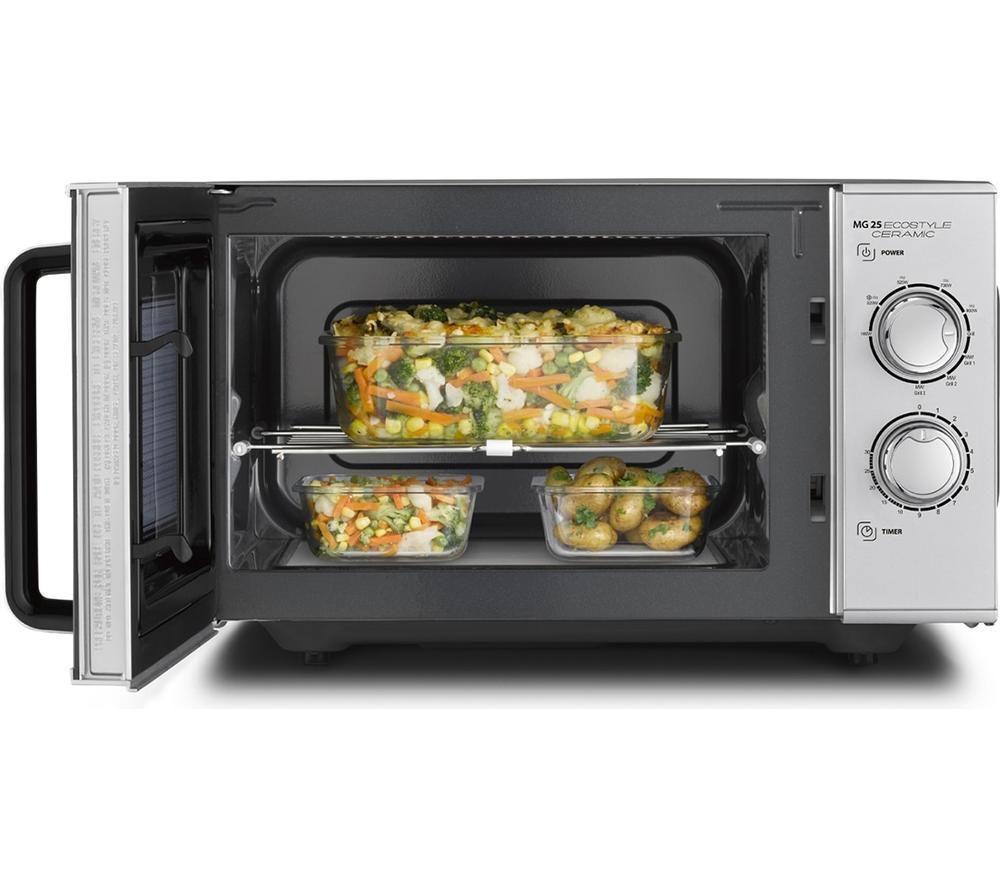 CASO MG 25 Ecostyle Ceramic Microwave with Grill - Silver image number 7 of 8