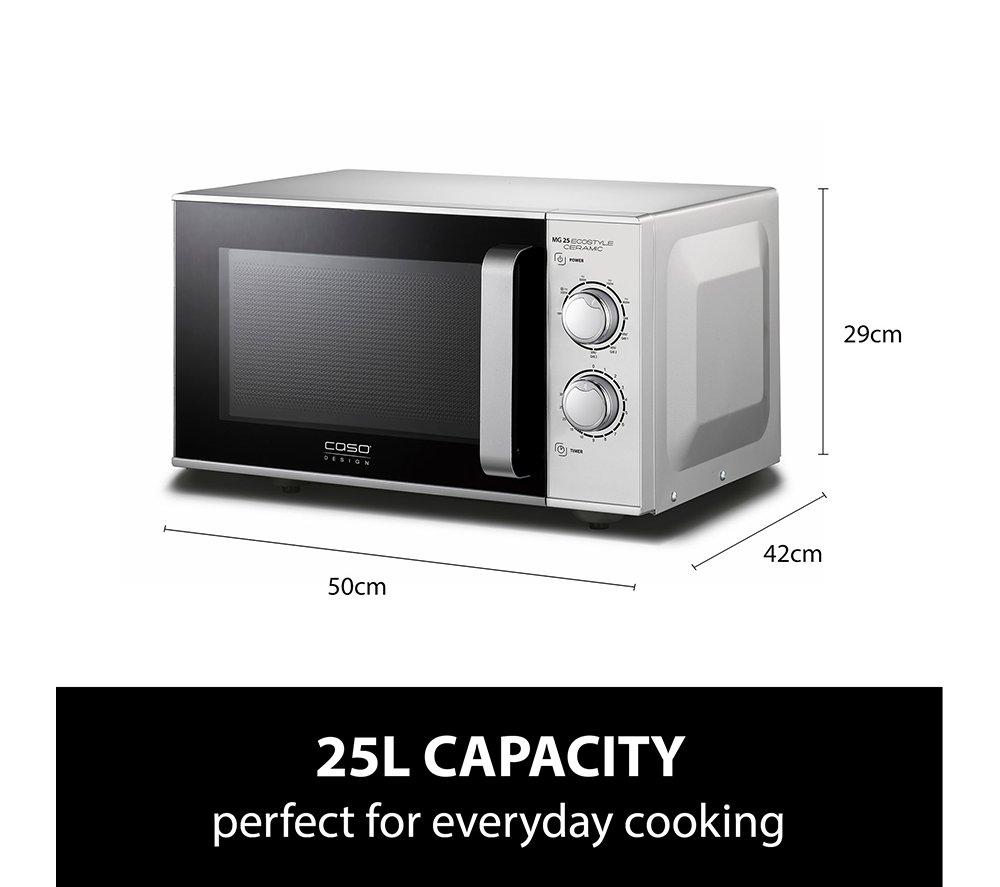 CASO MG 25 Ecostyle Ceramic Microwave with Grill - Silver image number 8 of 8