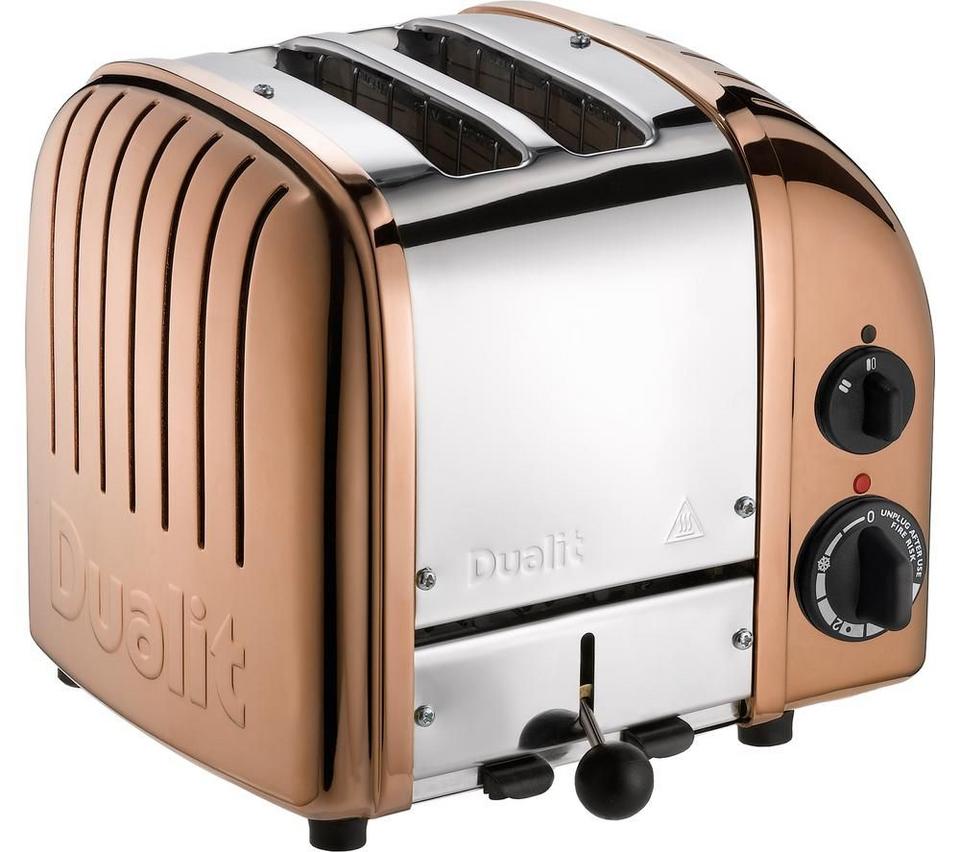 DUALIT Classic 2-Slice Toaster - Copper & Silver